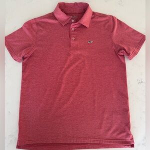 Boys Vineyard Vines Red Stripe Sankaty Performance polo, size large